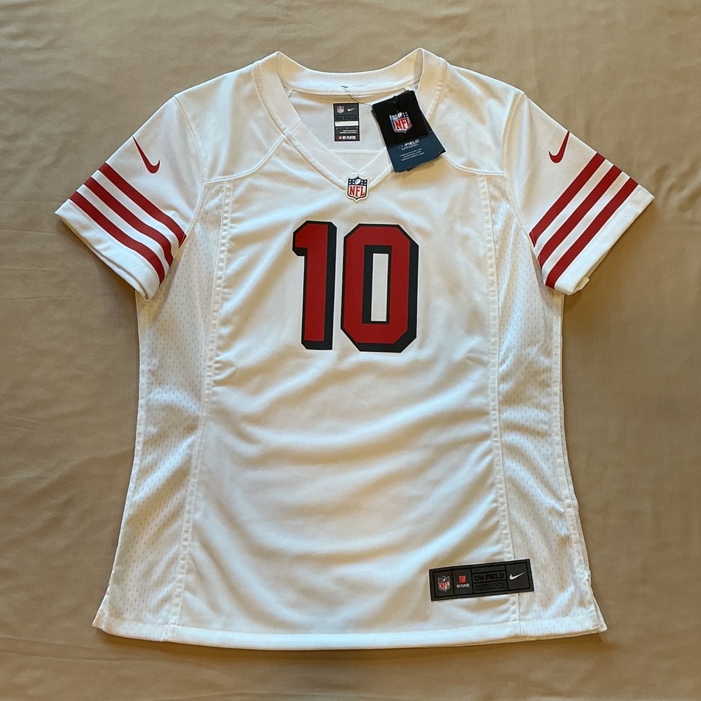 NFL Nike On Field 49ERS San Fransisco‎ Jersey #10 Jim Garoppolo Dri Fit Size Lrg